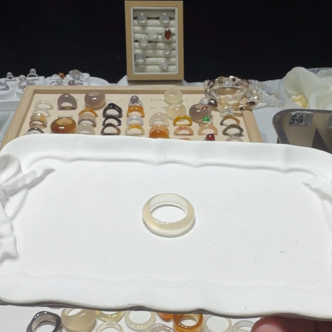 玛瑙/玉髓合金戒指港19