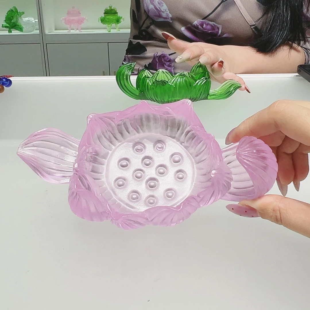 【闪购商品】手工艺品琉璃莲花底座