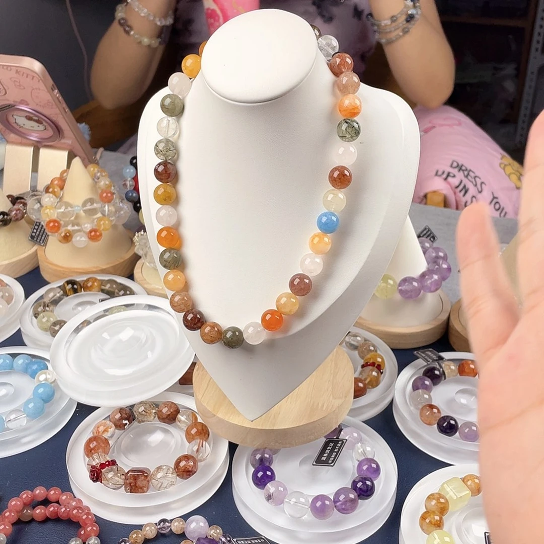 银S925镶嵌手链烟晶