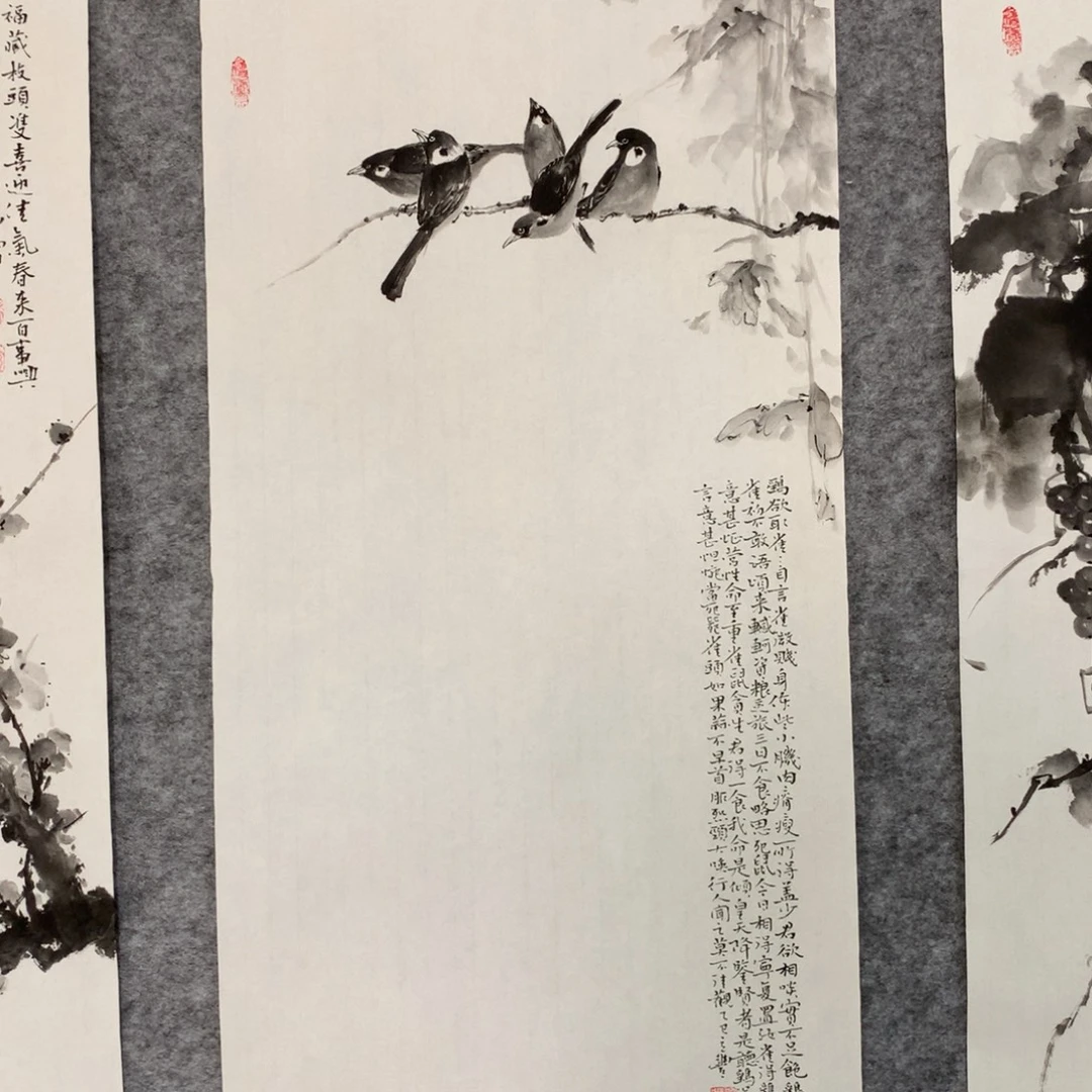 国画花鸟作品写意