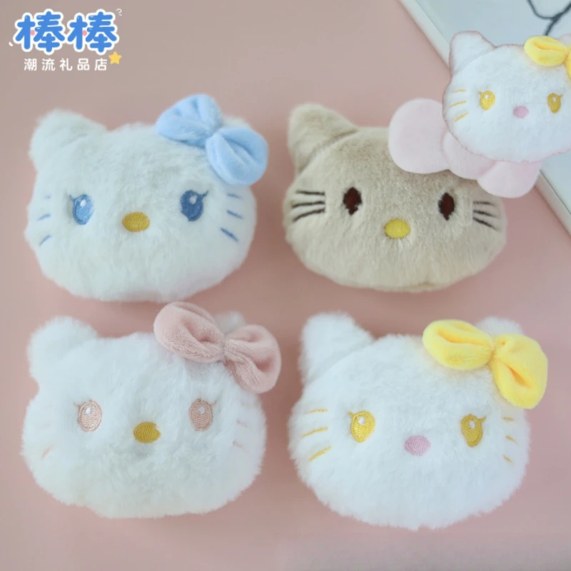 新kt大头蝴蝶结毛绒挂件公仔卡通小猫钥匙扣挂饰玩偶包包配饰萌趣