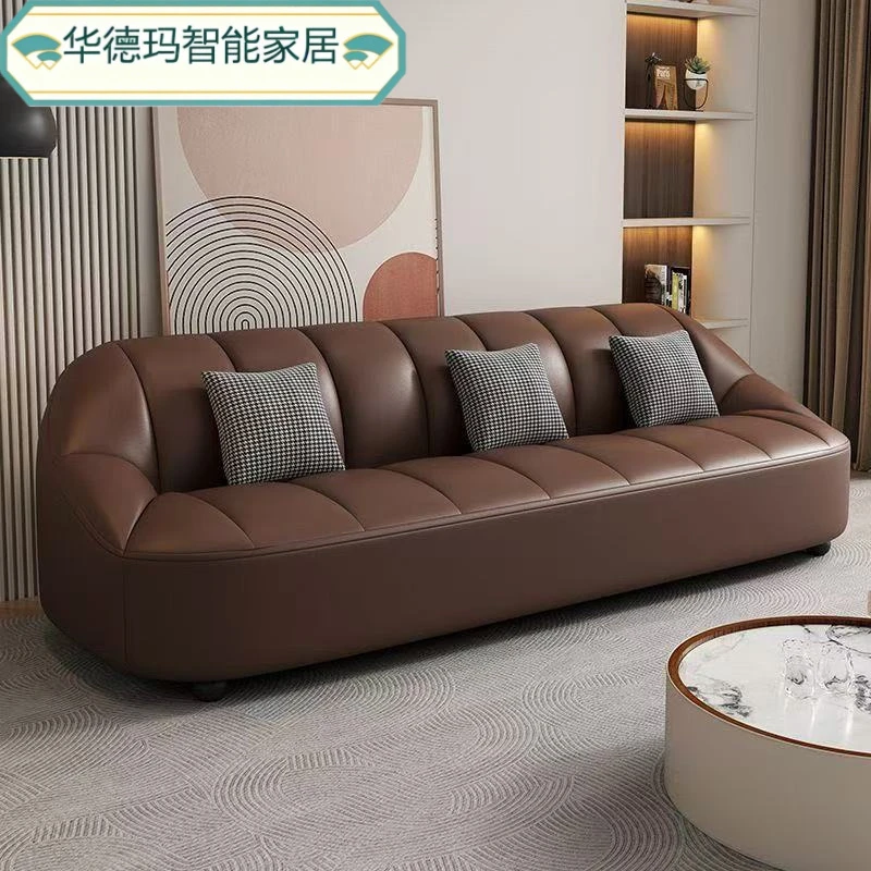 新款现代简约猫抓皮沙发小户型家用公寓用出租房客厅酒店接待直排