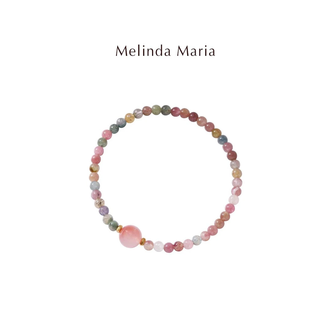 Melinda Maria 925银手链 925纯银手工女弹力绳中国风圆珠手链538