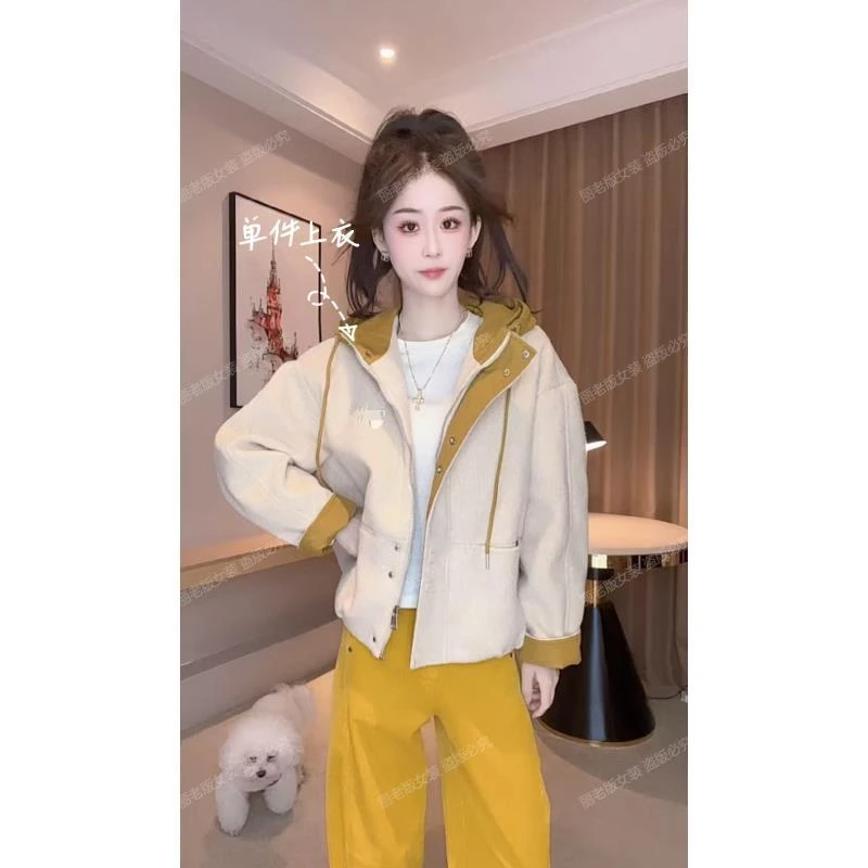 Si【绮色】冬季棉服秋冬保暖宽松时尚运动洋气休闲外套