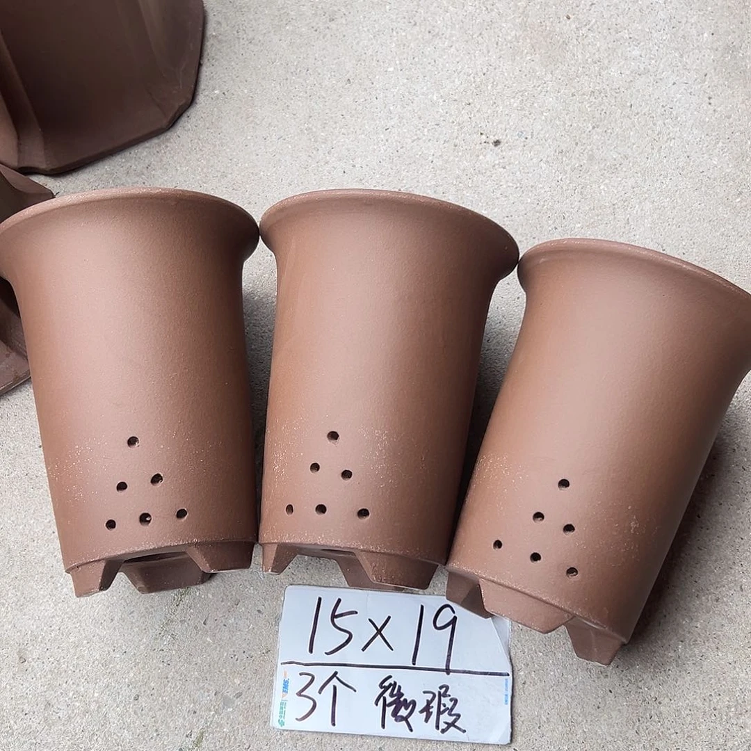 紫砂花盆宜兴紫砂花盆源头3只