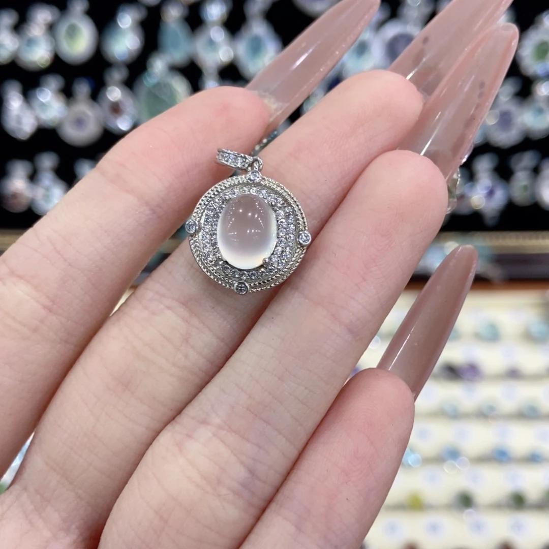 蛇纹石玉银S925镶嵌戒指