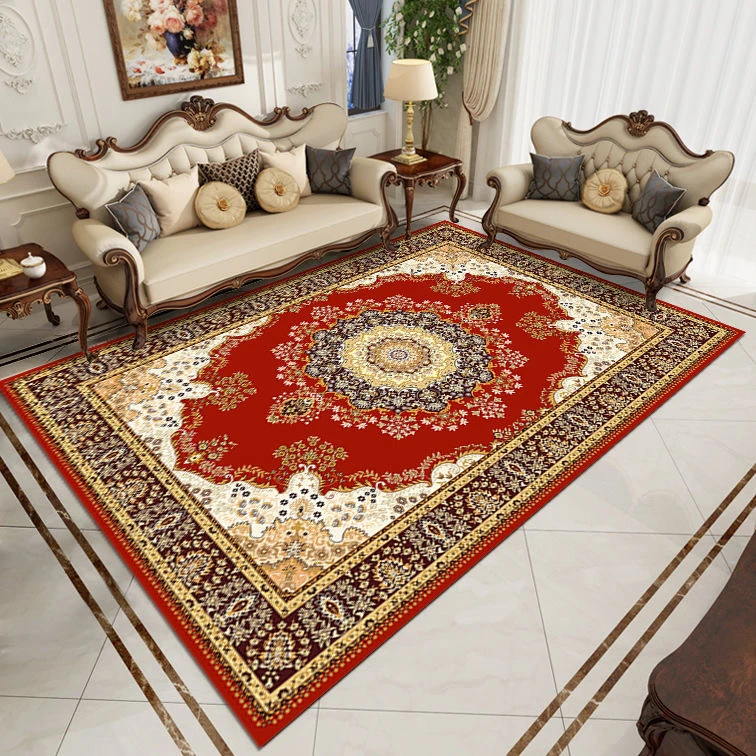 【出口红波斯】240x360大客厅卧室吸水防滑百搭地毯百搭可水洗