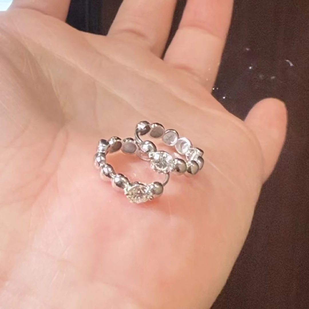 【富恩珠宝】0024重金 豆豆珠耳扣五   ZSES