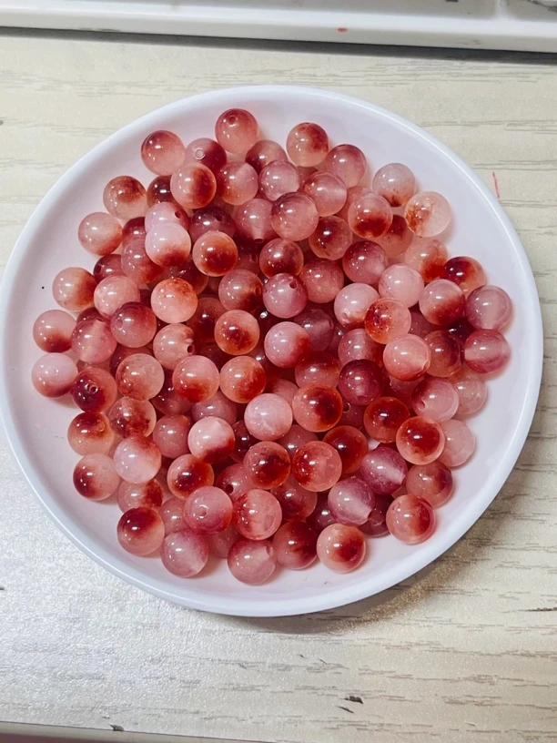 南红冰飘花散珠A251 卡14MM 7颗（赠弹力绳）