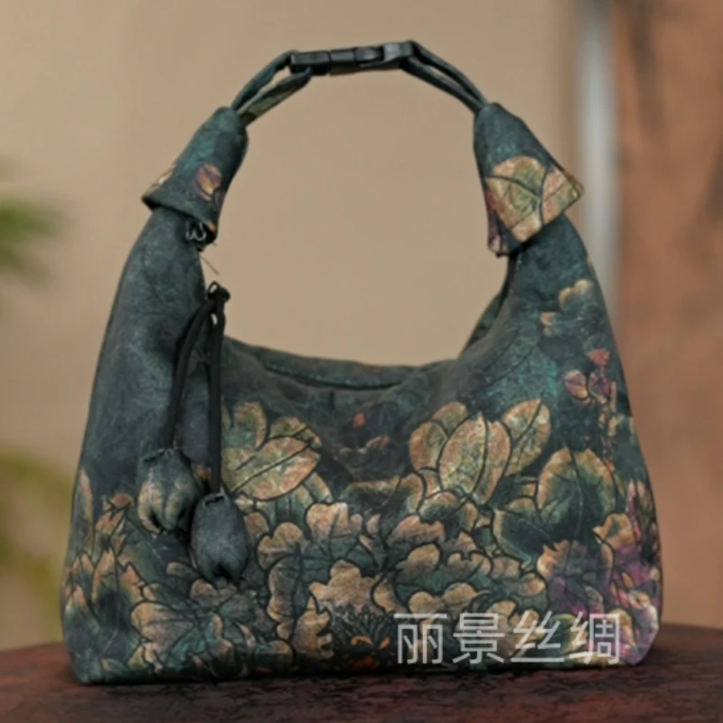 月牙包香云斜挎包手提包两用28*17定位花