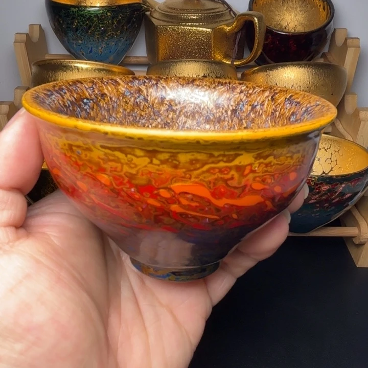 茶盏锦绣飞鸟秋水共长天一色