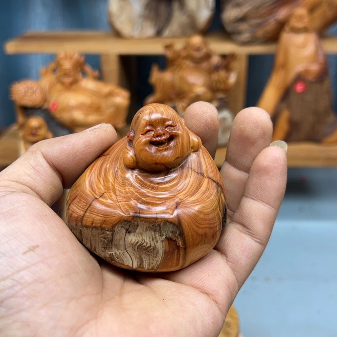 周***木崖柏木摆件手把件