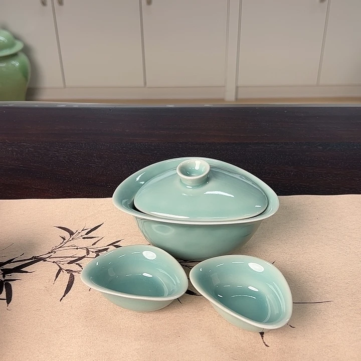 龙泉云间青瓷小米茶器