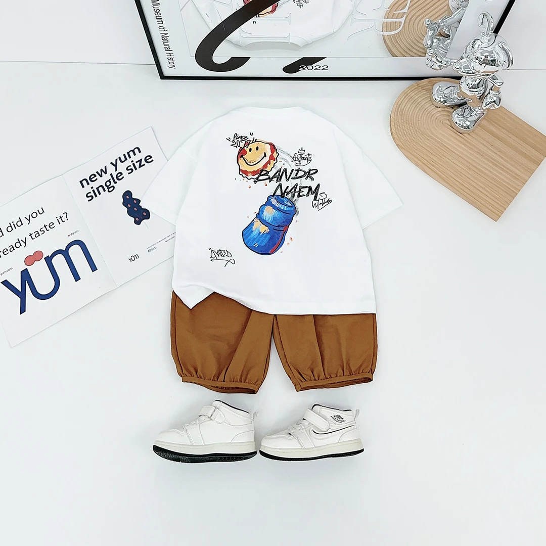 儿童夏装套装夏季2025新款男童短袖两件套 BDX25267 悠悠童话童装