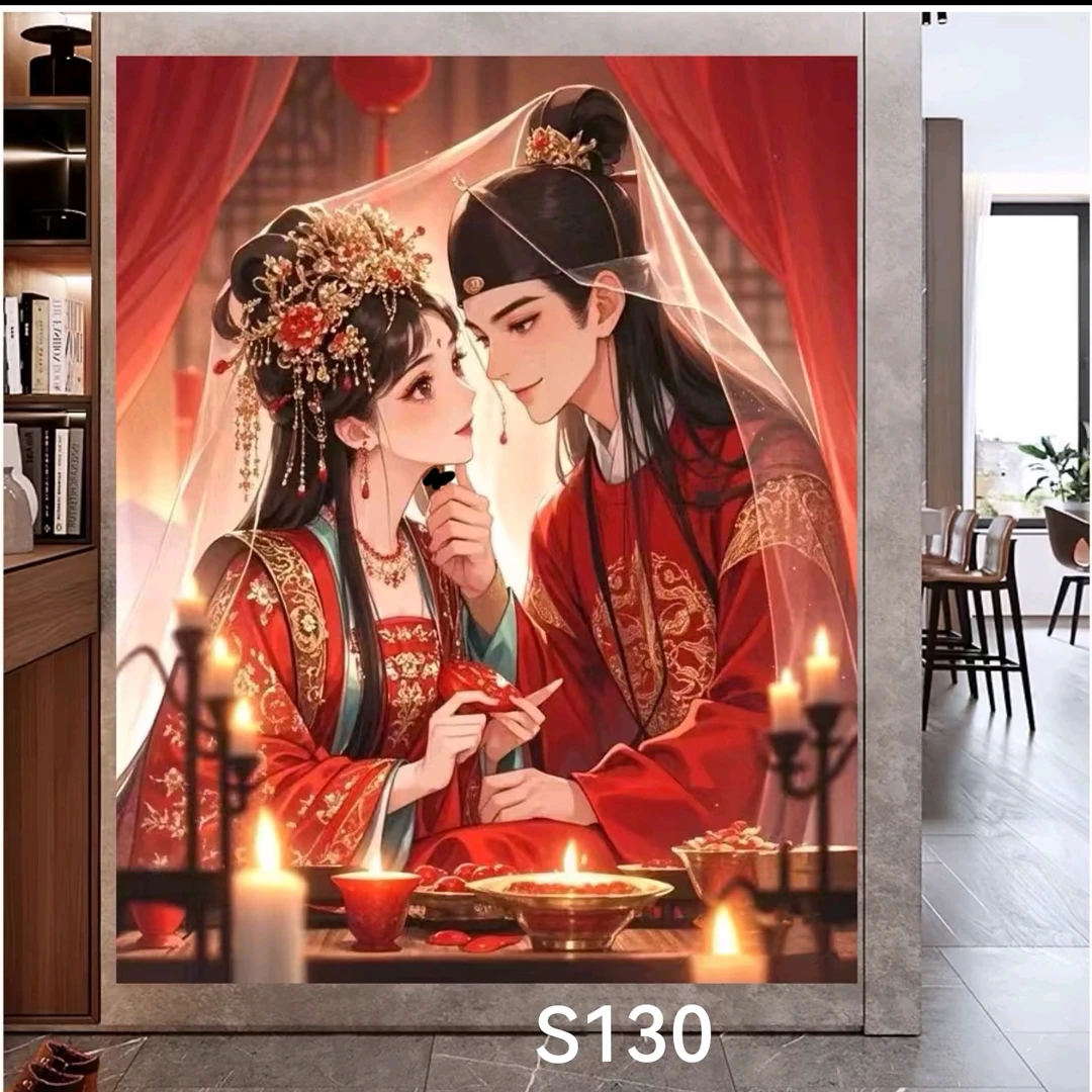 【S十字绣套件】天作之合60*80大格四股线绣无勾边28色