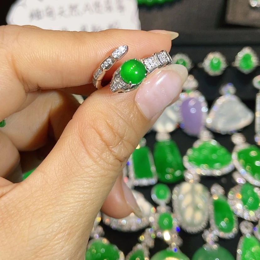 【闪购商品】翡翠戒指未镶嵌天然翡翠