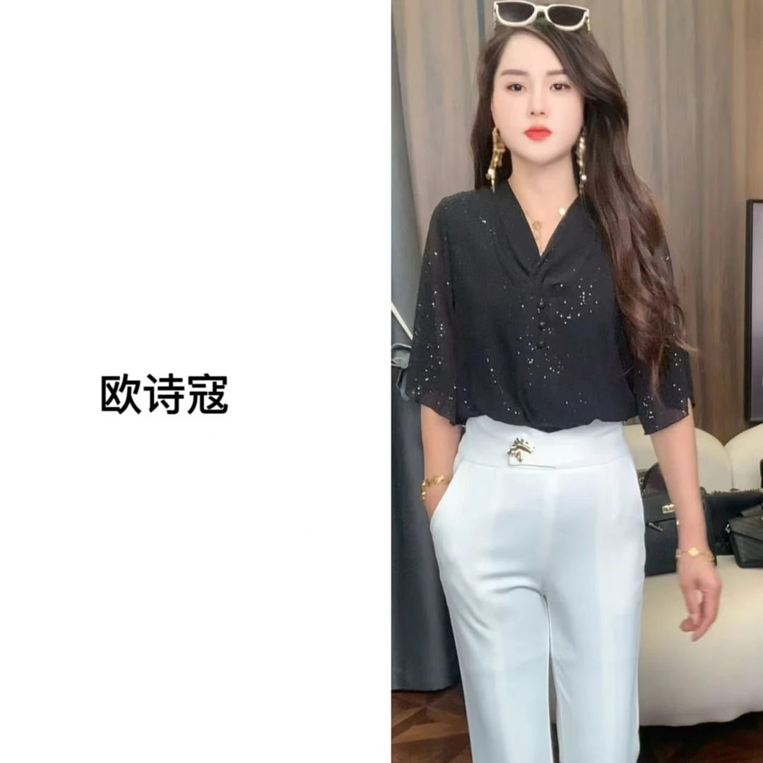 1909气质时尚百搭薄款显瘦衬衣