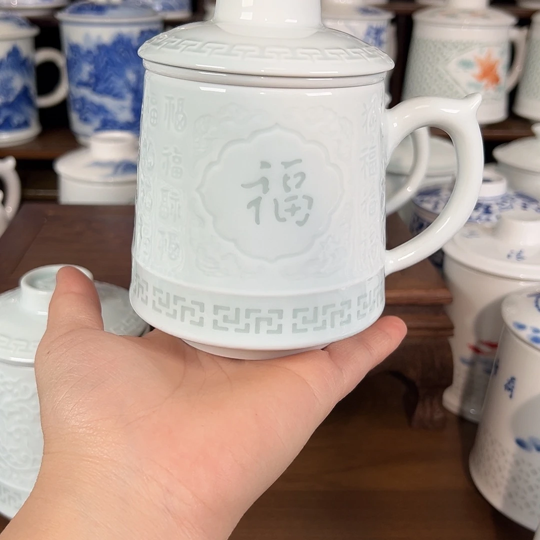 景德镇高温陶瓷办公杯家用
