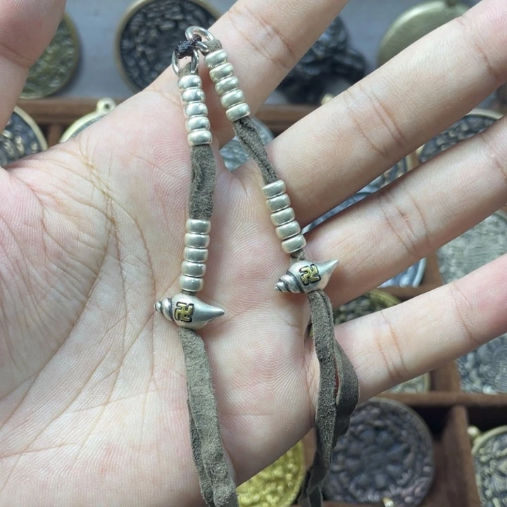 纯银法螺计数器一对