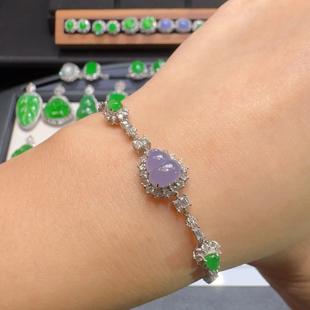 18K金镶嵌手链翡翠48小时鉴赏期