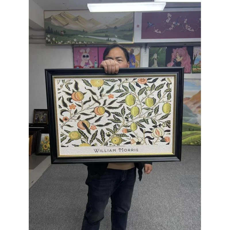 法式复古装饰画免打孔空开电闸遮挡盒美式餐厅挂画5070