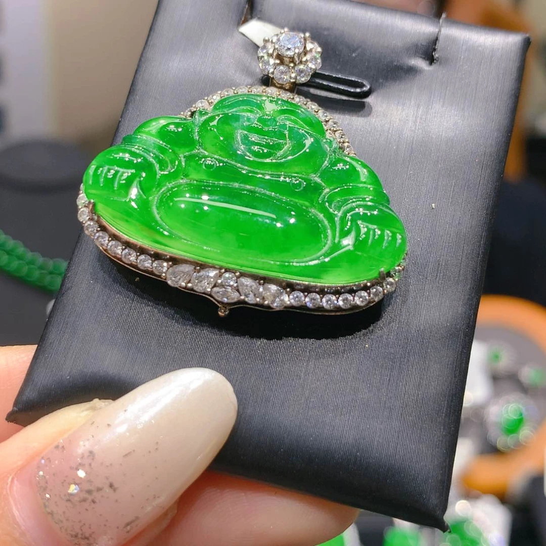【闪购商品】颈饰银S925镶嵌翡翠5柒姐