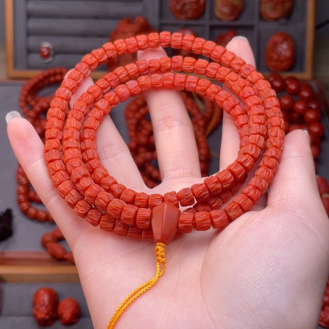 南红玛瑙未镶嵌配饰卡6mm