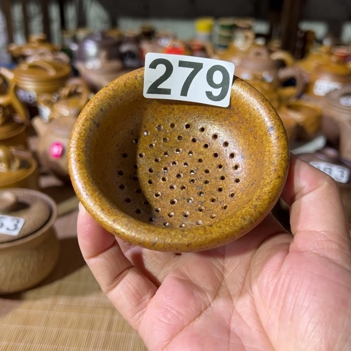 缸茶漏原谷烧高温粗瓷