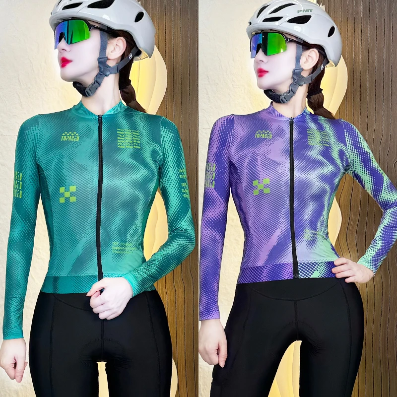 【星驰】春夏季薄款速干长袖骑行服透气公路山地自行车单车骑行上衣