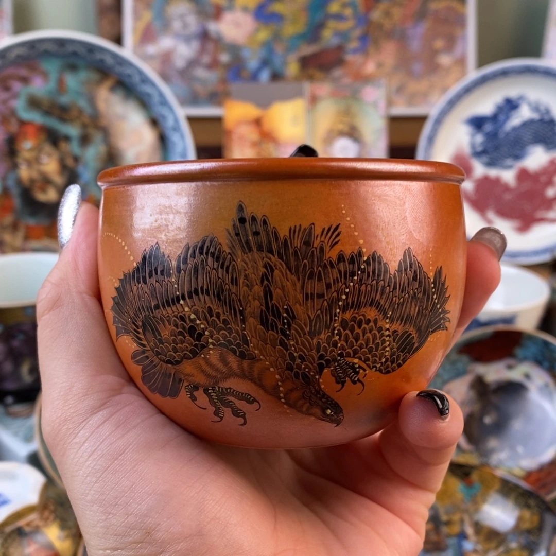 纯手工手绘陶瓷杯
