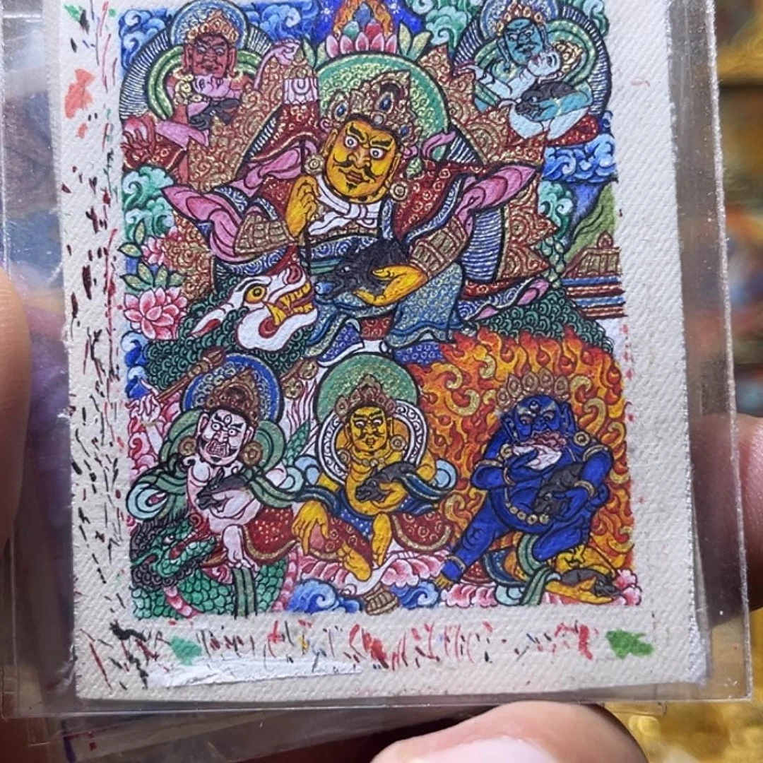 吊坠青海热贡纯手绘六路