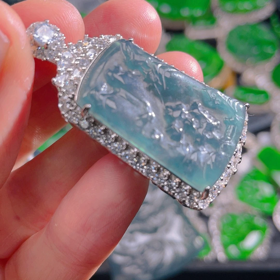 翡翠未镶嵌吊坠(不含链)