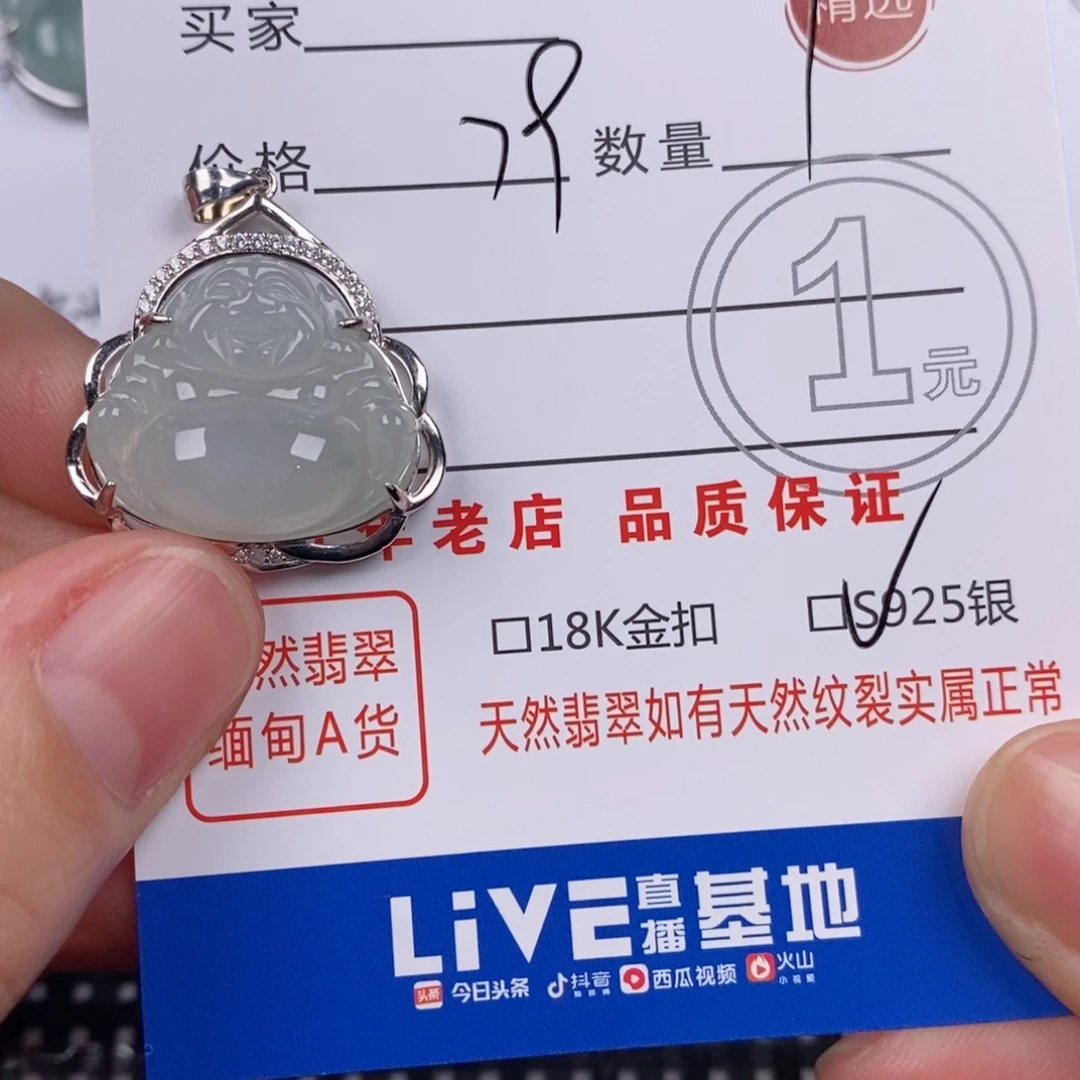 翡翠银S925镶嵌颈饰