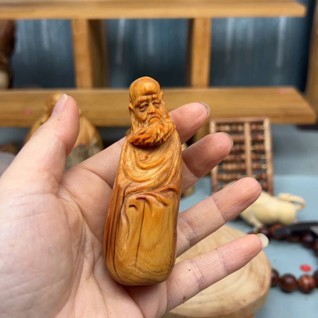 周***木崖柏木摆件手把件