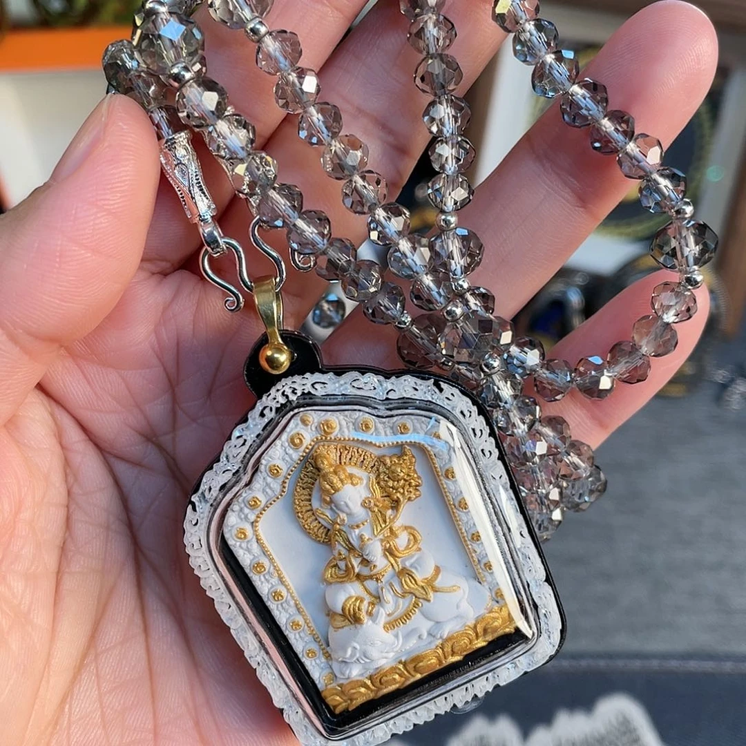 泥塑普贤擦擦+链子