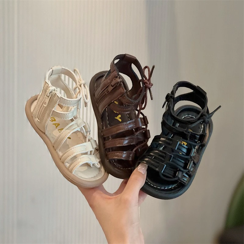 ABC宝宝韩版洋气公主罗马鞋软底防滑女童高帮凉鞋婴儿超软学步鞋