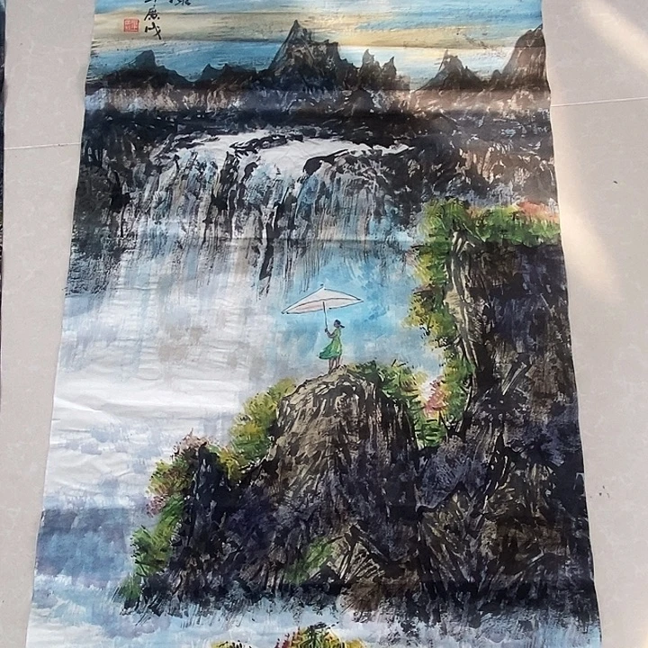 孤***云国画崔广成四尺整