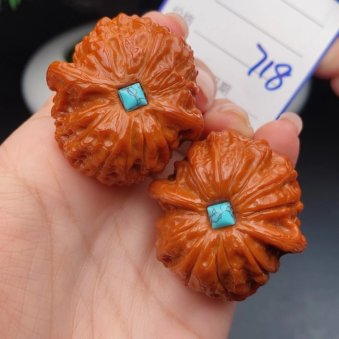 文玩核桃把件39血麒麟718