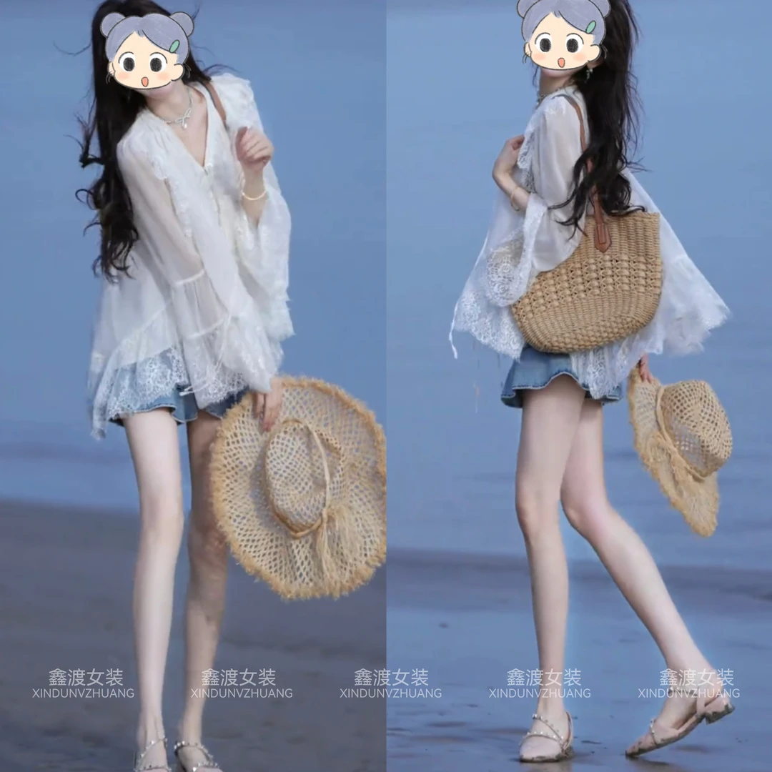 2025夏季新款时尚显瘦气质女士网红洋气两件套百搭款D21489