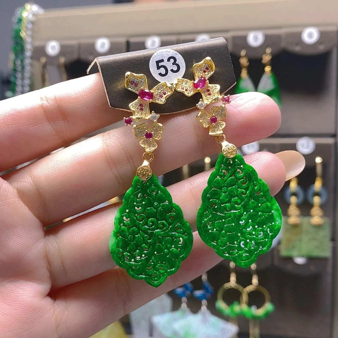 未镶嵌翡翠耳饰翡翠