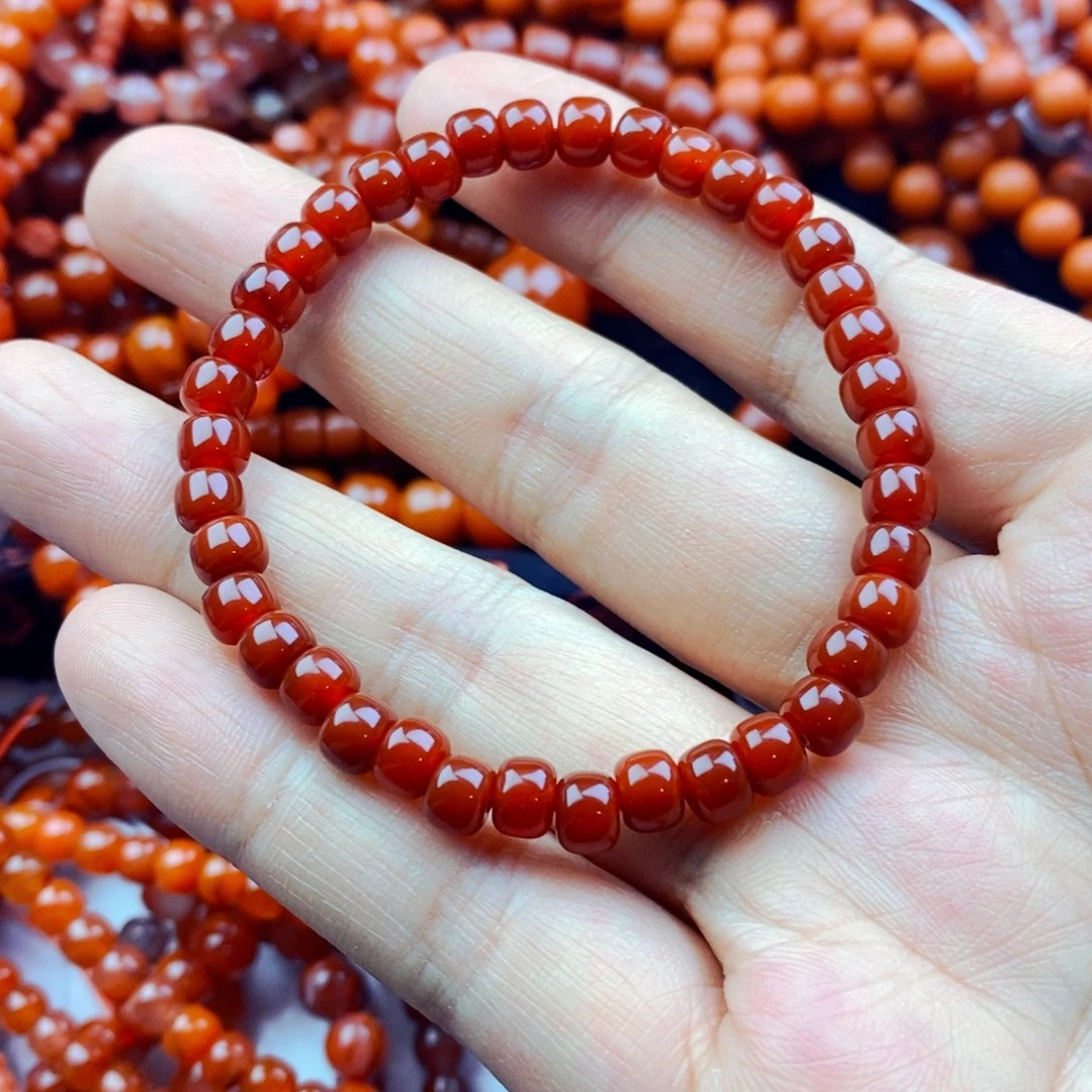 南红玛瑙未镶嵌颈饰卡5.0