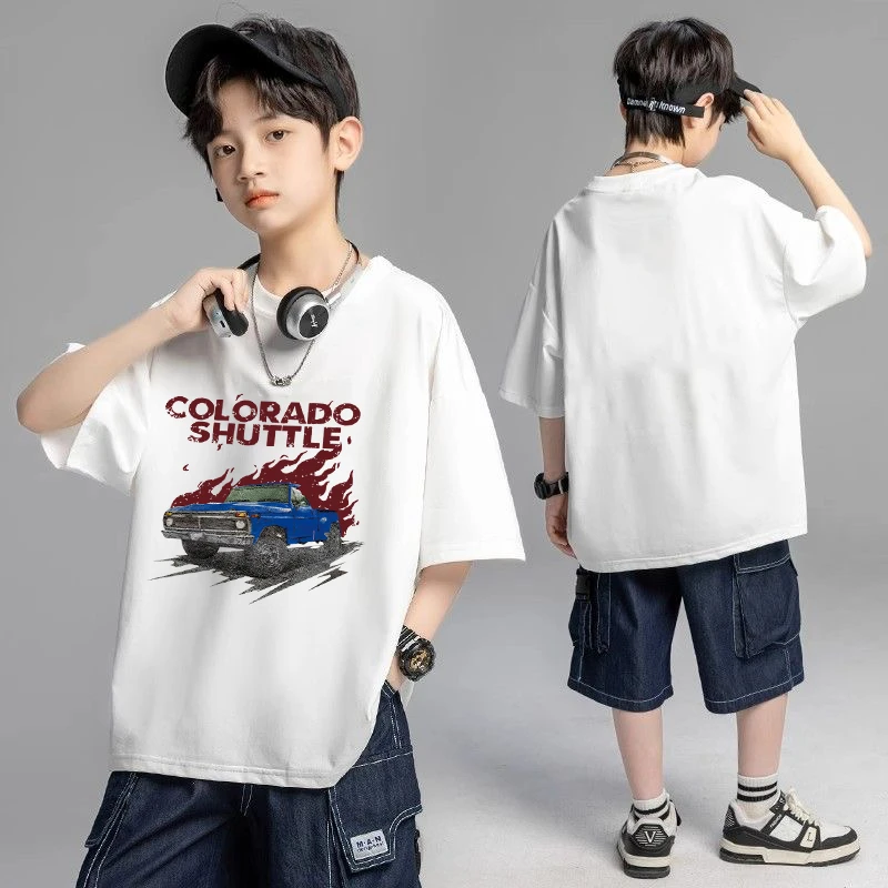 【100%纯棉】2025新款卡通动漫印花吸汗男童T恤宽松短袖夏季男孩