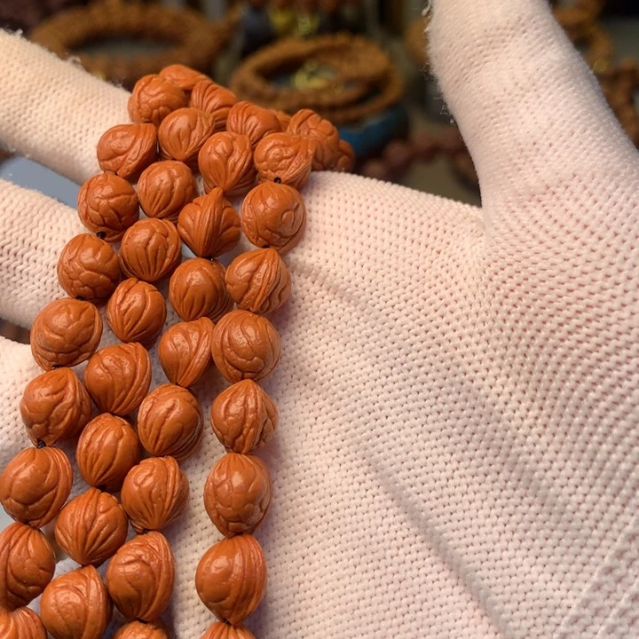 九***兔桃核手串秦岭龙纹