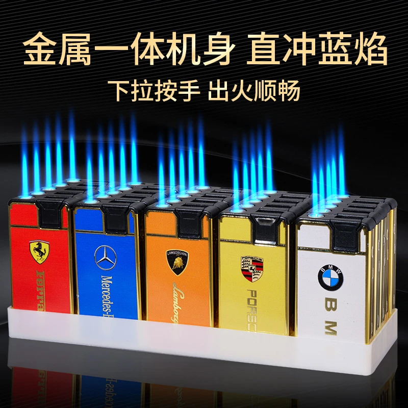 新款金属防风直冲可充气精美防爆卡通创意打火机