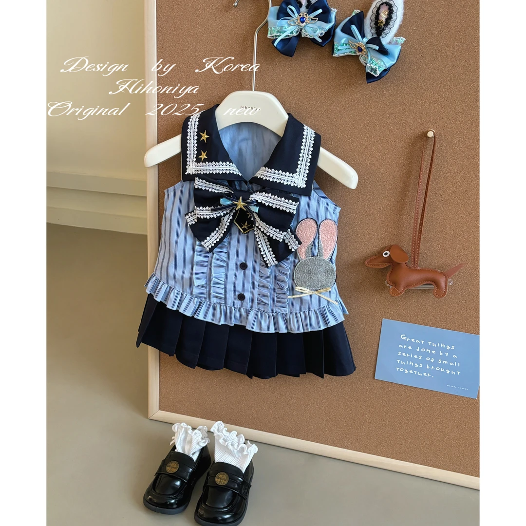 Q【朱迪警官】二Hihoniya~2025夏季宝宝卡通兔子警官轻薄透气套装