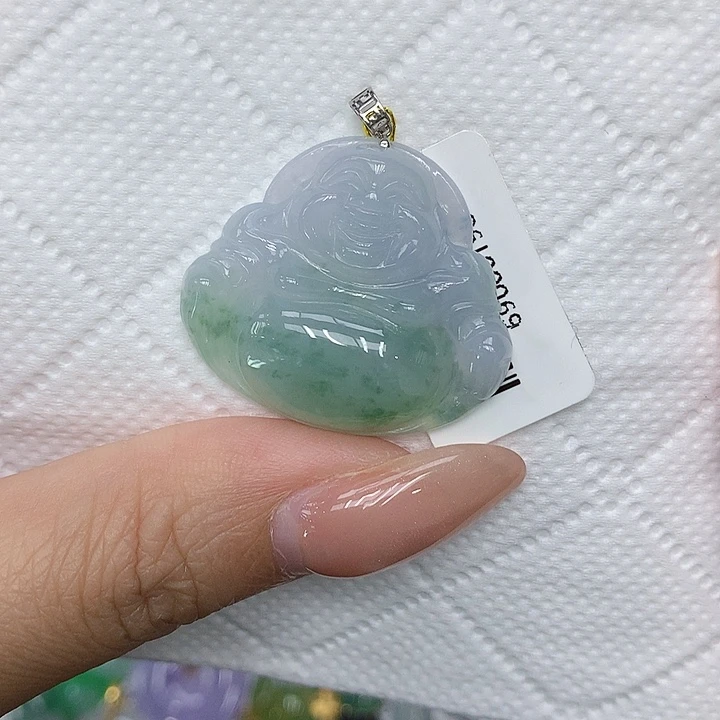 颈饰18K金镶嵌翡翠