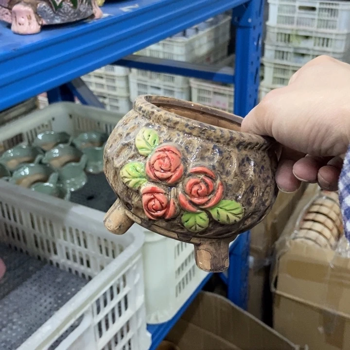 陶瓷花盆单场满9.9发9.5*9