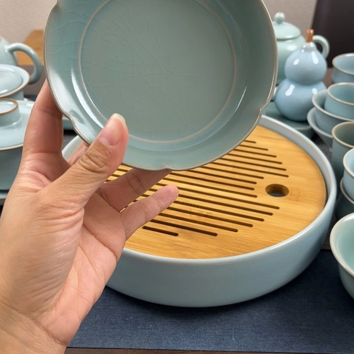 仿古釉葵口盘一级全品