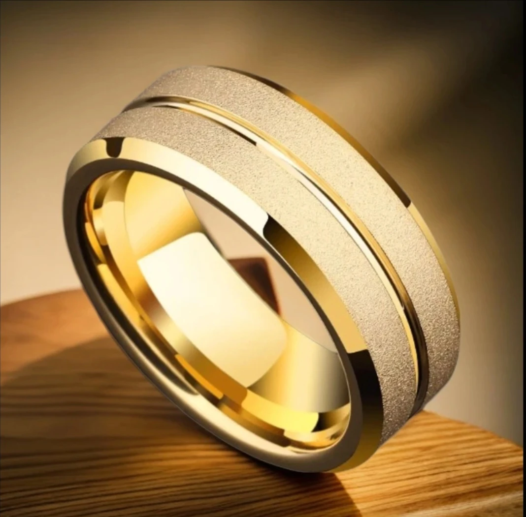 钛钢戒指 单线磨砂戒指高级感精美情侣对戒不掉色