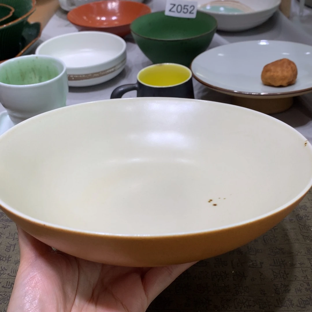 陶景德镇粗陶复古盘碗微瑕